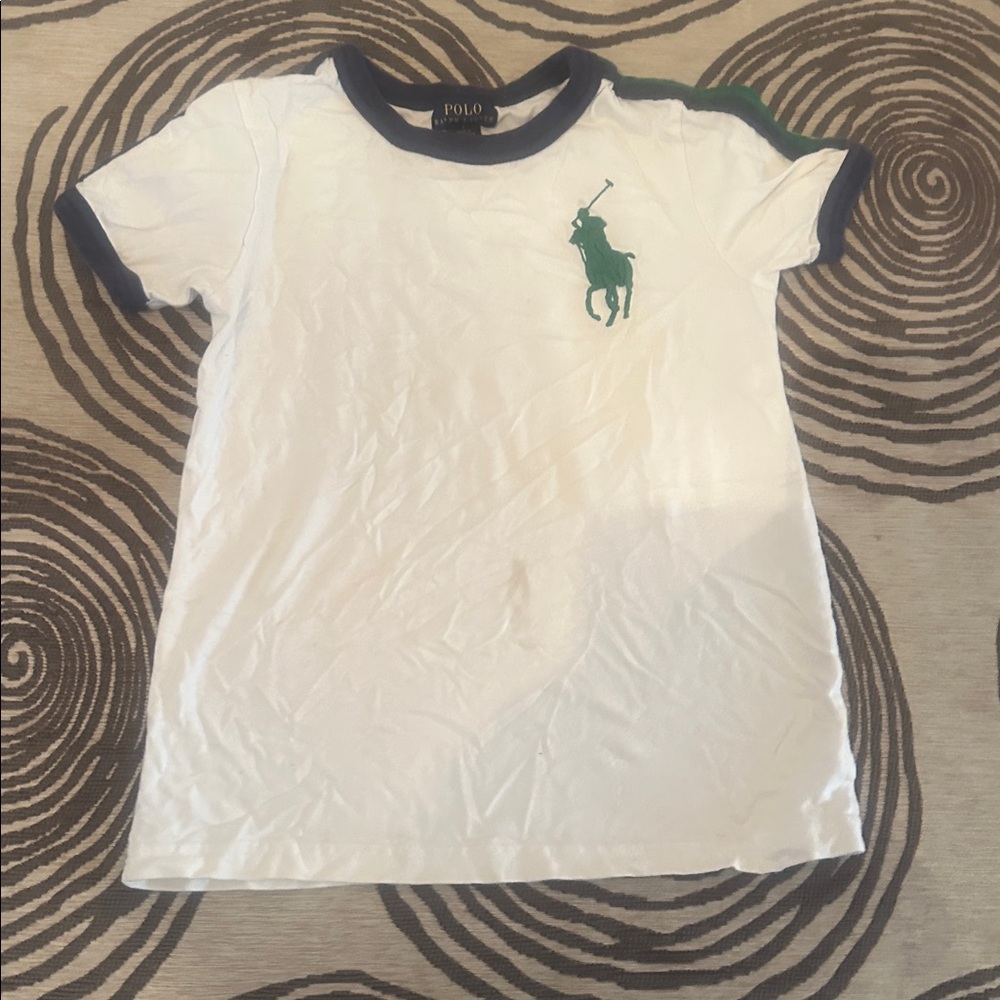 Polo White T-Shirt with Green Logo